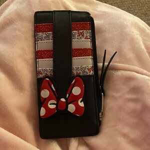 Black and Red Bow Wallet